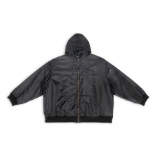 Balenciaga 3B Sports Icon Padded Zip-Up Hoodie Black