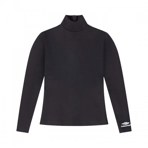 Balenciaga 3B Sports Icon Turtleneck Shirt Black