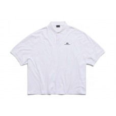 Balenciaga BB Classic Polo Shirt Oversized for Men White
