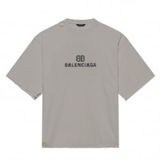 Balenciaga BB Pixel Boxy T-Shirt Grey