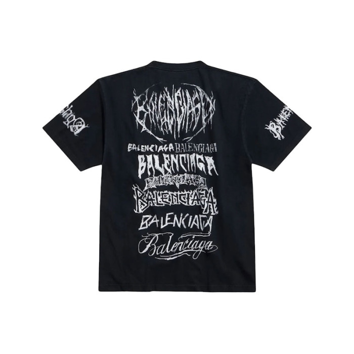 Balenciaga DIY Metal Vintage Jersey Tee Black Balenciaga DIY Metal Vintage Jersey Tee Black