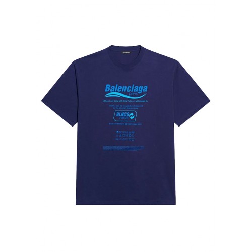 Balenciaga Dry Cleaning Boxy T-Shirt Dark Blue Vintage