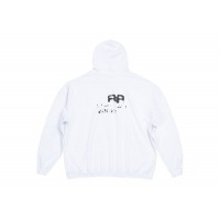 Balenciaga Hand Drawn BB Icon Large Fit Hoodie White/Black