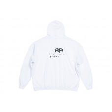 Balenciaga Hand Drawn BB Icon Large Fit Hoodie White/Black
