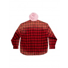Balenciaga Hooded Shirt Intense Red/Black