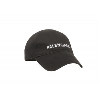 Balenciaga Logo Cap Black/White