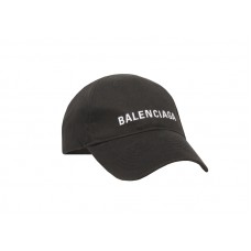 Balenciaga Logo Cap Black/White
