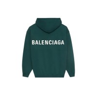Balenciaga Logo Hoodie Green/White