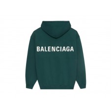 Balenciaga Logo Hoodie Green/White