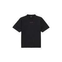 Balenciaga Medium Fit T-shirt Faded Washed Black Red