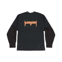 Balenciaga Metal Logo Layered L/S T-shirt Black