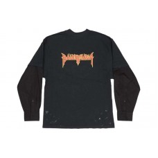 Balenciaga Metal Logo Layered L/S T-shirt Black