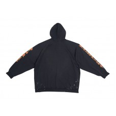 Balenciaga Metal Vintage Oversized Medium Fleece Hoodie Black/Orange