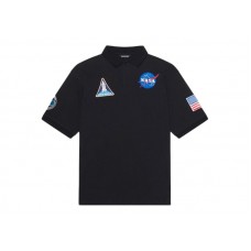 Balenciaga NASA Space Multi-Patch Polo Black
