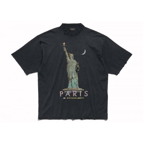 Balenciaga Paris Liberty Medium Fit T-Shirt Black
