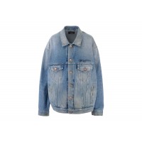 Balenciaga Paris Oversize Denim Jacket Indigo