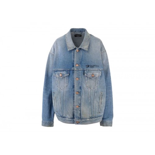 Balenciaga Paris Oversize Denim Jacket Indigo