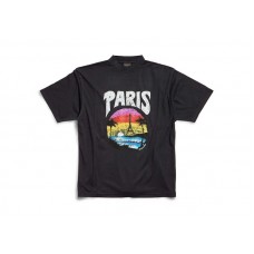 Balenciaga Paris Tropical T-shirt Medium Fit Black