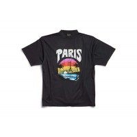 Balenciaga Paris Tropical T-shirt Medium Fit Black