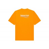 Balenciaga Political Campaign Large Fit T-Shirt Fluo Orange