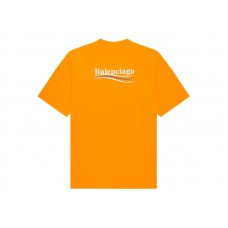 Balenciaga Political Campaign Large Fit T-Shirt Fluo Orange