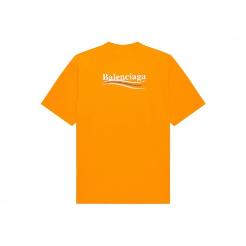 Balenciaga Political Campaign Large Fit T-Shirt Fluo Orange