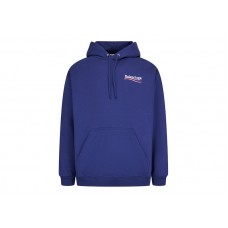Balenciaga Political Campaign Medium Fit Hoodie Blue