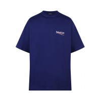 Balenciaga Political Campaign Oversized T-Shirt Dark Blue/Multi