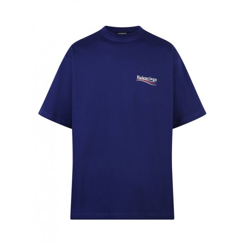Balenciaga Political Campaign Oversized T-Shirt Dark Blue/Multi
