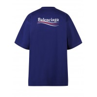 Balenciaga Political Campaign Oversized T-Shirt Dark Blue/Multi