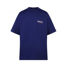 Balenciaga Political Campaign Oversized T-Shirt Dark Blue/Multi
