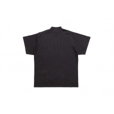 Balenciaga Sticky Note T-Shirt Oversized In Faded Black