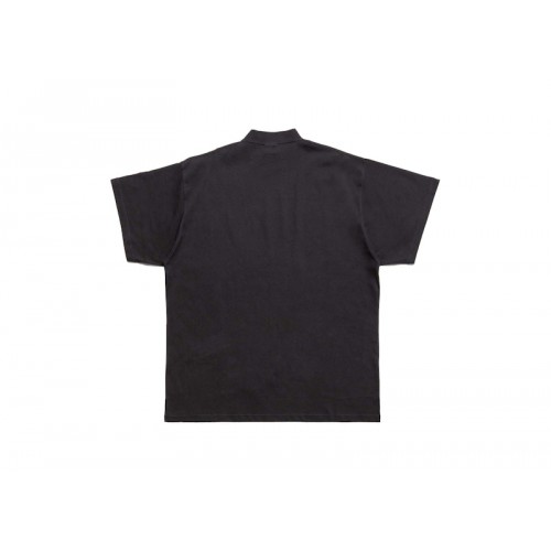 Balenciaga Sticky Note T-Shirt Oversized In Faded Black