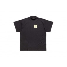 Balenciaga Sticky Note T-Shirt Oversized In Faded Black