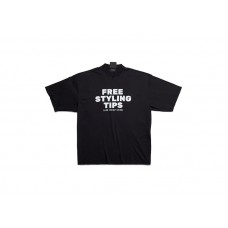 Balenciaga Styling Hotline Large Fit T-shirt Black Faded