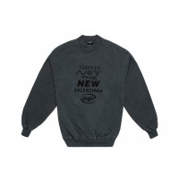 Balenciaga This Is Not Logo Sweatshirt Black