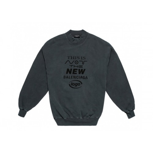 Balenciaga This Is Not Logo Sweatshirt Black