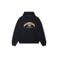 Balenciaga Wide Fit Hoodie Black/Orange/White