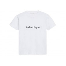 Balenciaga Womens New Copyright Small Fit T-shirt White