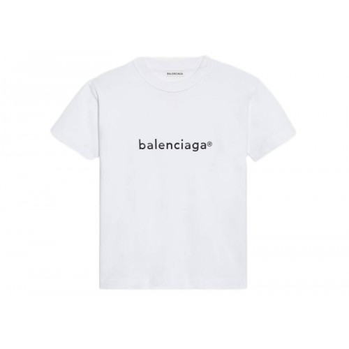 Balenciaga Womens New Copyright Small Fit T-shirt White