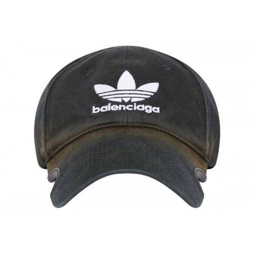 Balenciaga x adidas Trefoil Balenciaga Logo Cap Black/White