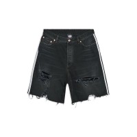 Balenciaga x adidas Unisex Denim Baggy Shorts Black