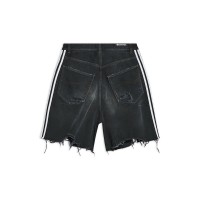 Balenciaga x adidas Unisex Denim Baggy Shorts Black