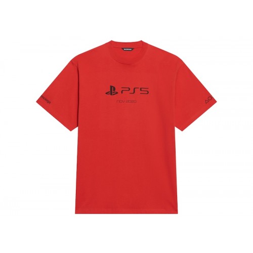 Balenciaga x PlayStation Boxy T-shirt Red