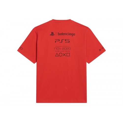 Balenciaga x PlayStation Boxy T-shirt Red