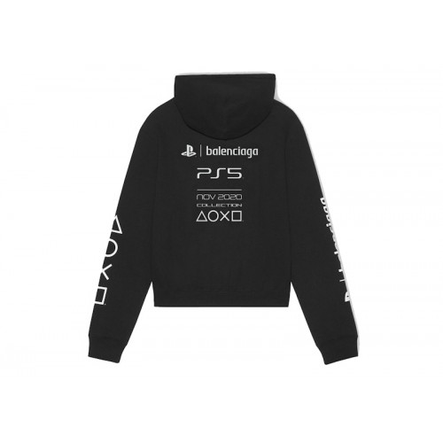 Balenciaga x PlayStation Fitted Hoodie Black Balenciaga x PlayStation Fitted Hoodie Black