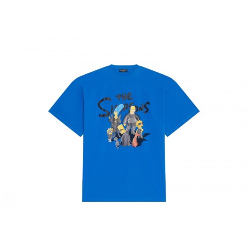 Balenciaga x The Simpsons Oversized T-Shirt Indigo