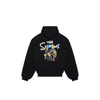 Balenciaga x The Simpsons Padded Bomber Hoodie Black