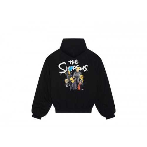 Balenciaga x The Simpsons Padded Bomber Hoodie Black