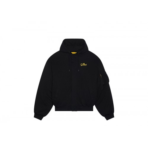 Balenciaga x The Simpsons Padded Bomber Hoodie Black